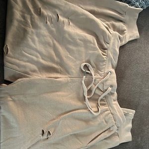 deconstructed light weight joggers